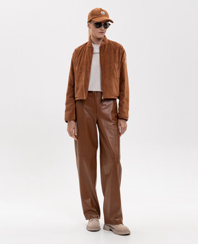 Max Mara Brown leather pants LEGNO MSTLEGNO