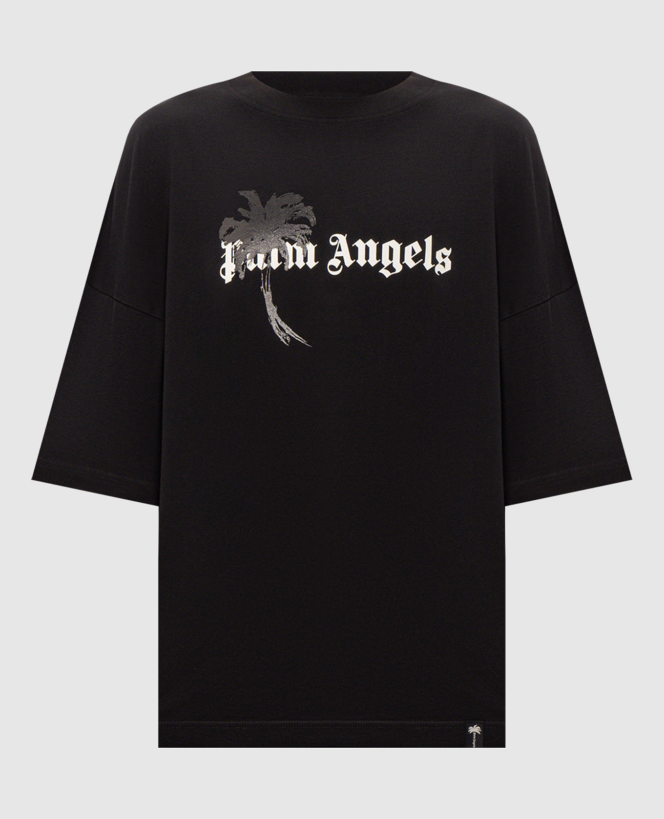 Black t-shirt with logo print