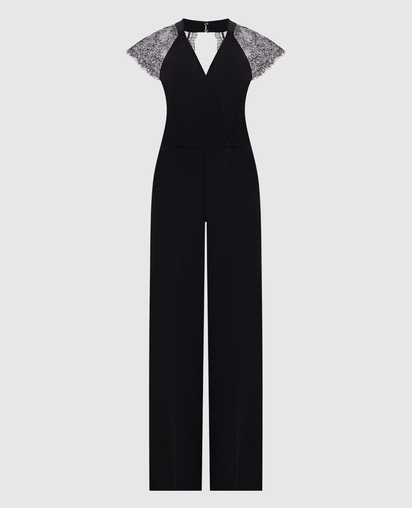 Black jumpsuit with lace Twinset