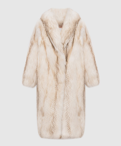Ivory fox fur coat
