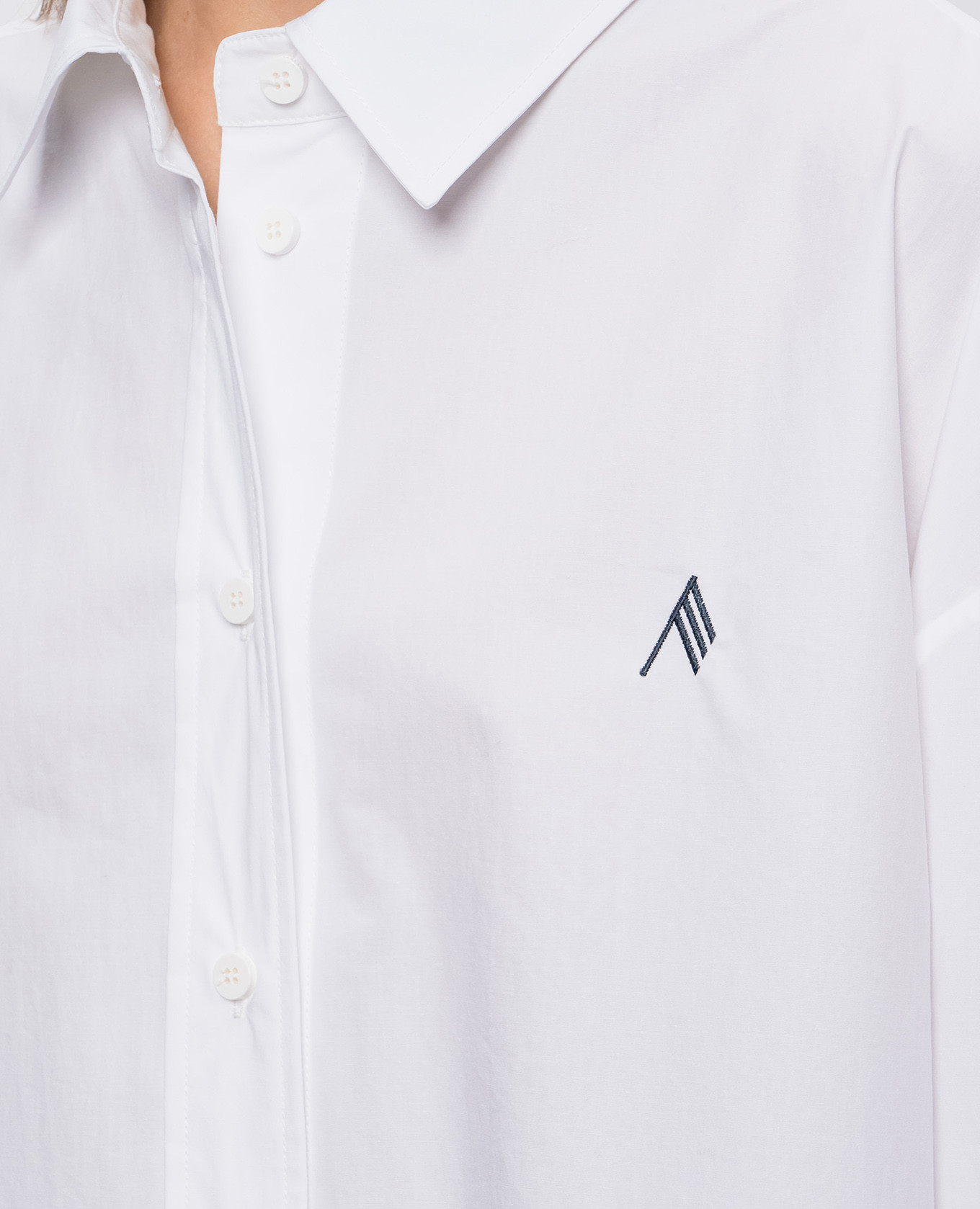 White shirt with embroidered emblem The Attico 5
