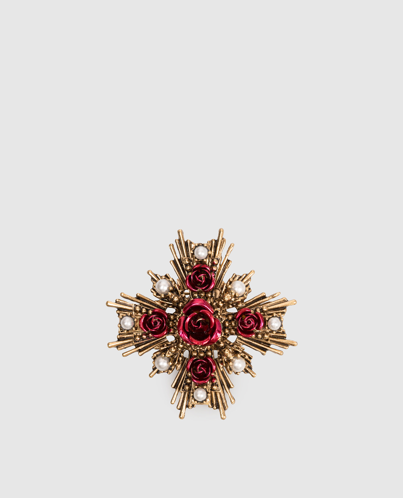 

Brooch with textured roses CelesteG, Golden