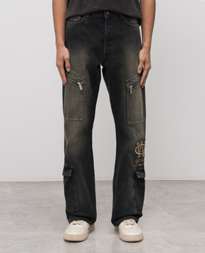Off-White Black cargo jeans with logo 44MYA190F5D001