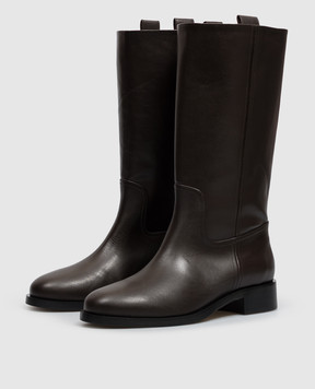 Aeyde Theo brown leather boots KB0747002003226