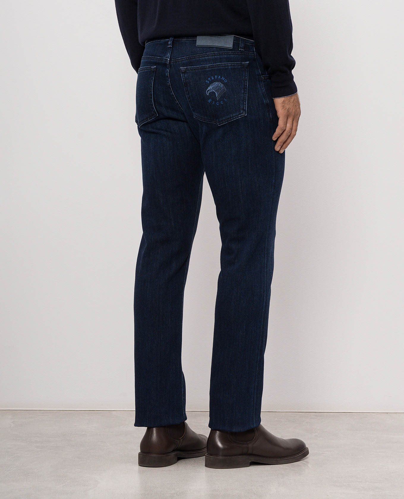 Blue jeans with a worn effect Stefano Ricci 4