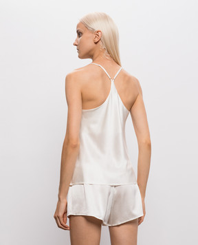 Dore & Rose Ivory silk pajamas SILKCAMISET