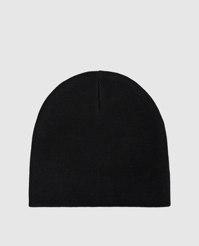 Palm Angels Black hat with logo embroidery PAMLC004KN003