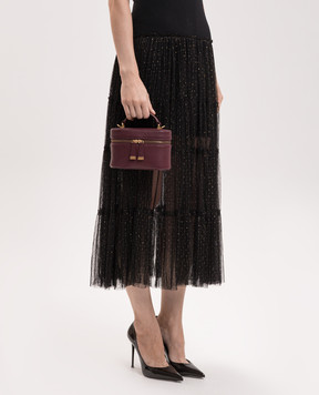 Twinset Burgundy leather cross-body bag 262TD8170