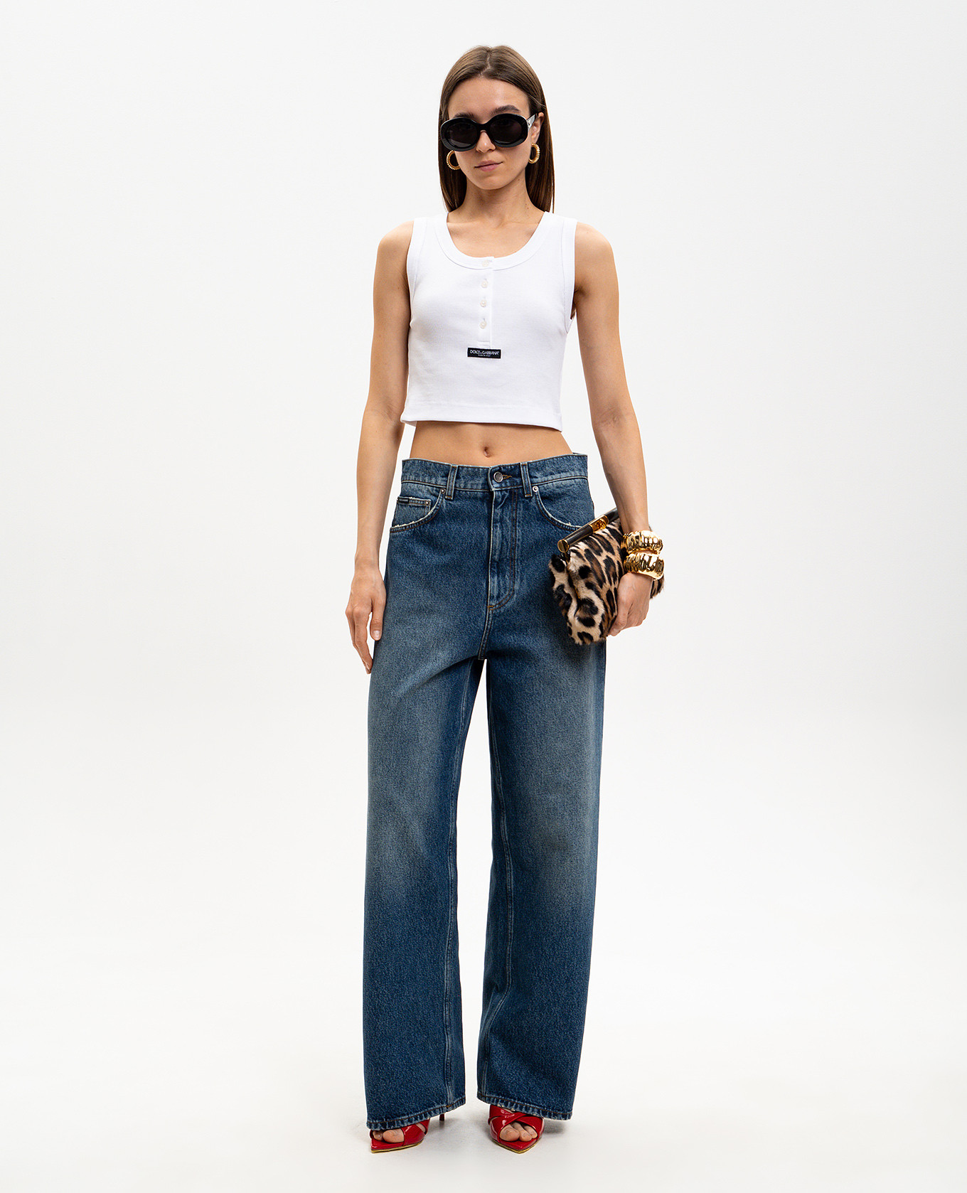 

Blue jeans with a worn effect Dolce&Gabbana
