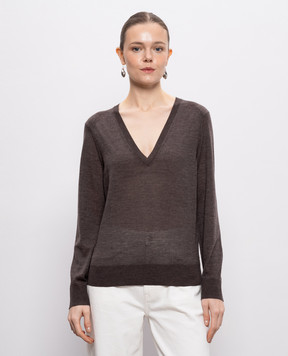 Loulou de Saison JULIO brown cashmere pullover JULIOLDS