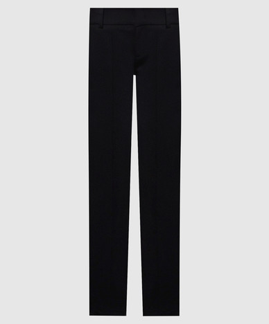Black Plain Pants with Wool