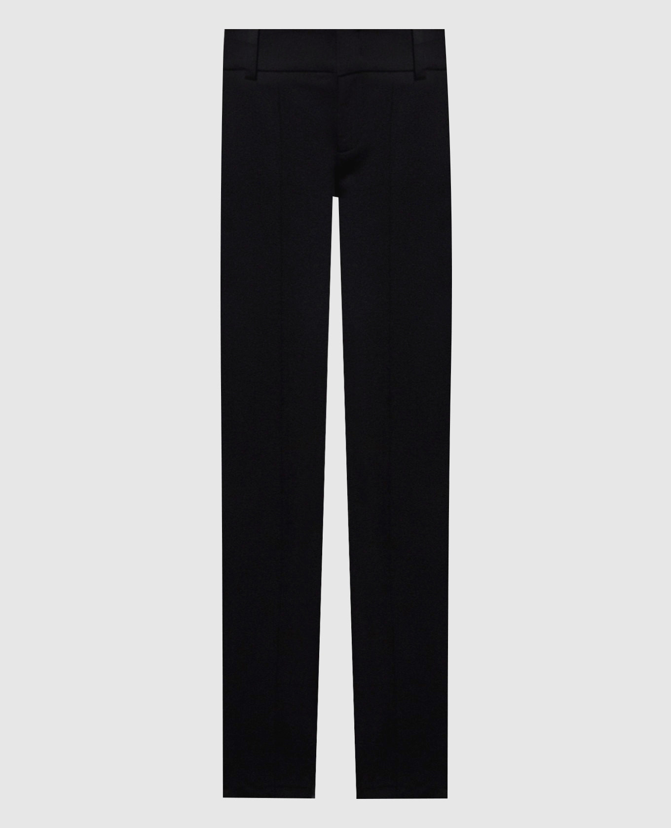 Schwarze, schlichte Hose mit Wolle