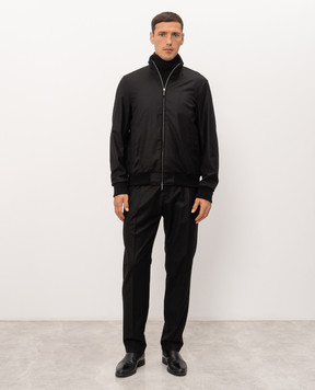 CAPOBIANCO Black wool and cashmere tracksuit 21M476FA0021M808FA00