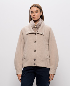 MooRER Beige HILSA wool and cashmere down jacket HILSAMRO