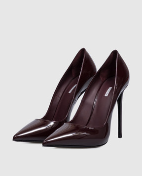 Le Silla Burgundy patent leather Eva shoes 2101M100R1PPGSM