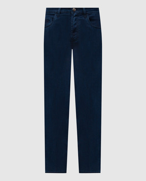 Scissor Scriptor Blue Costantino jeans with embroidered emblem COSTANTINOT2252732