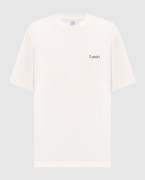 Vetements White T-shirt with a print of the inscription MH27TR220Wm