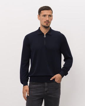 Stefano Ricci Blue cashmere polo shirt W505022P30W26301