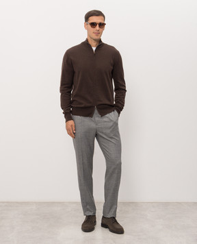 Cashmere&Whiskey Brown cashmere cardigan MU867A1312525R