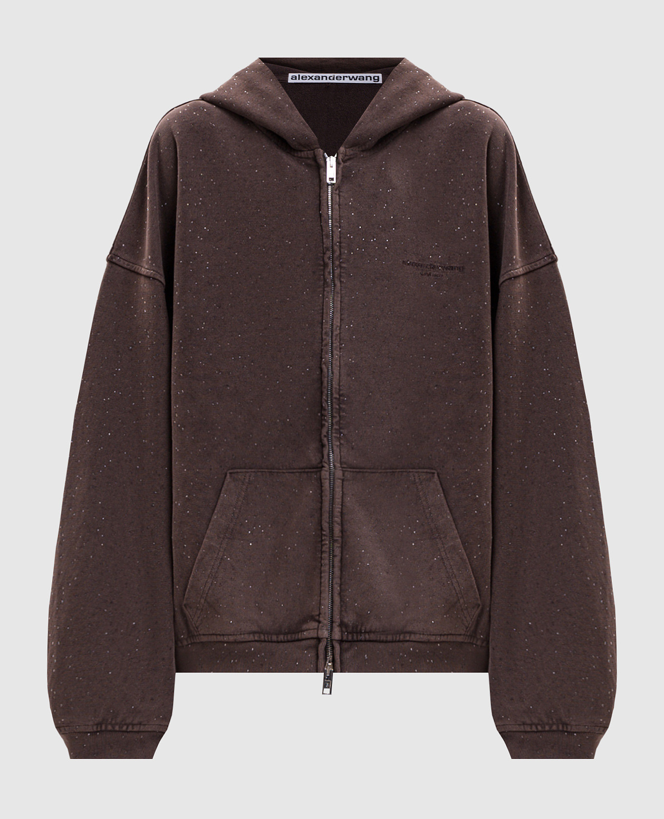 Brown sports jacket with crystals