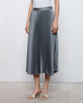 Jil Sander Gray pleated skirt J04MA0104J70096