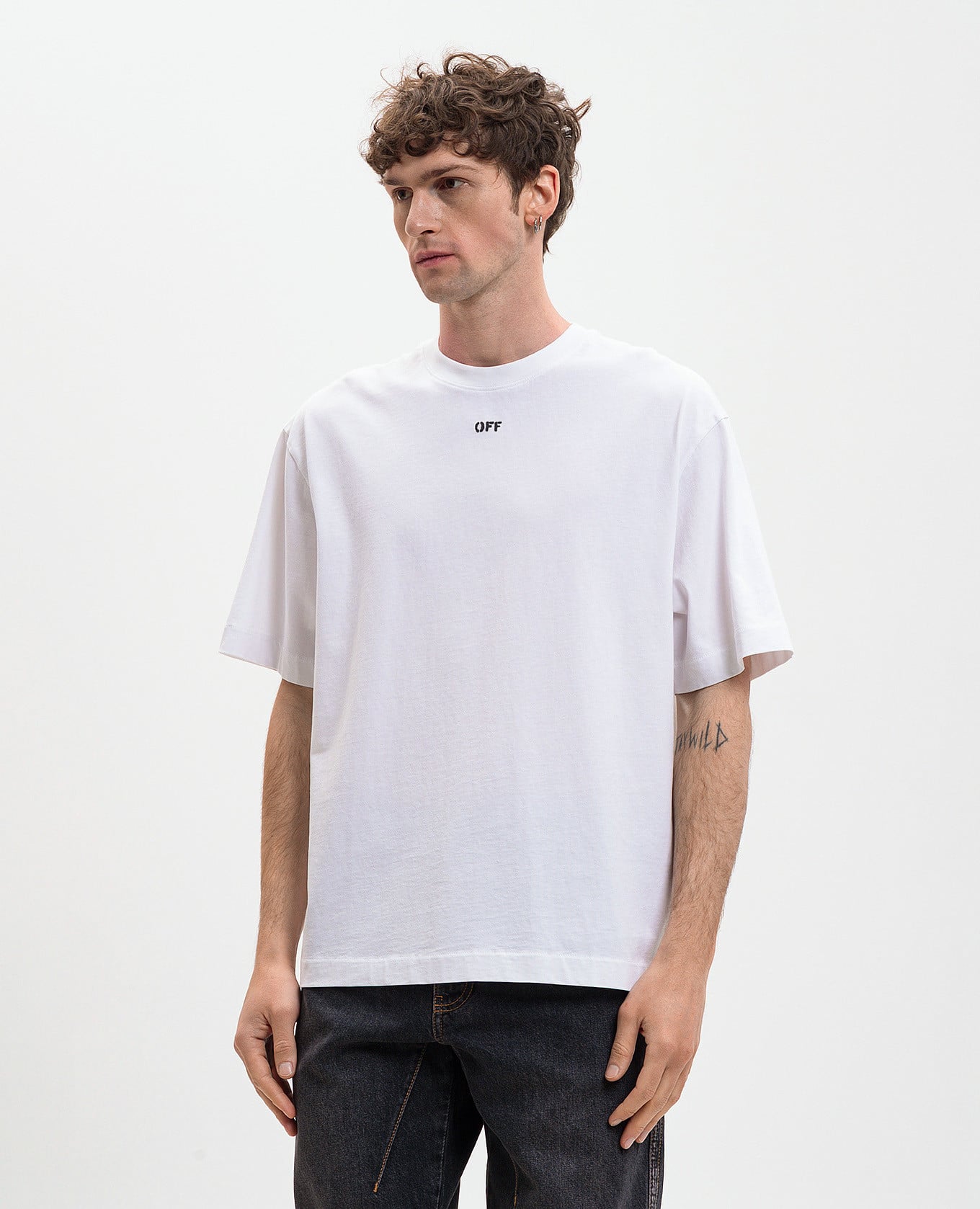 

White T-shirt with Paint Arrow logo Off-White