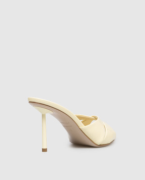 Le Silla SHIRLEY yellow patent mules 6621F080BXPPGSM