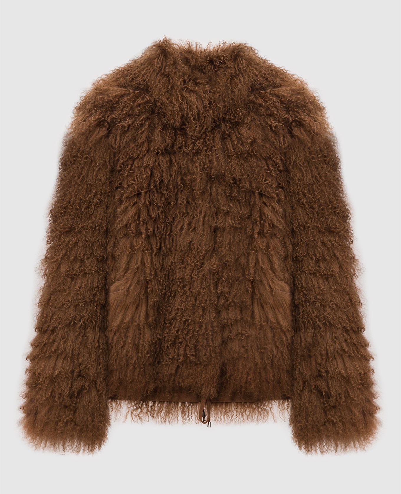 Giap brown reversible jacket with fur