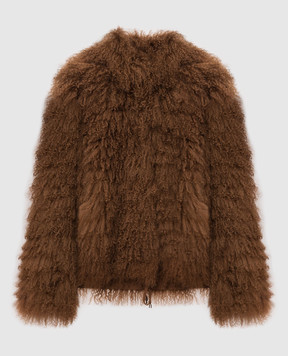Simonetta Ravizza Giap brown reversible jacket with fur F06JA424MG3