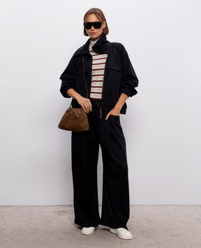 Brunello Cucinelli Black silk pants MP828B2B99
