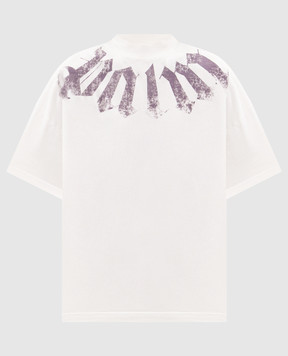 Palm Angels White T-shirt with logo print PWAA07BS26JER007