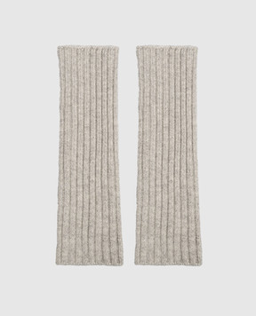 Yves Salomon Gray cashmere mittens 25WAA510XXMACA