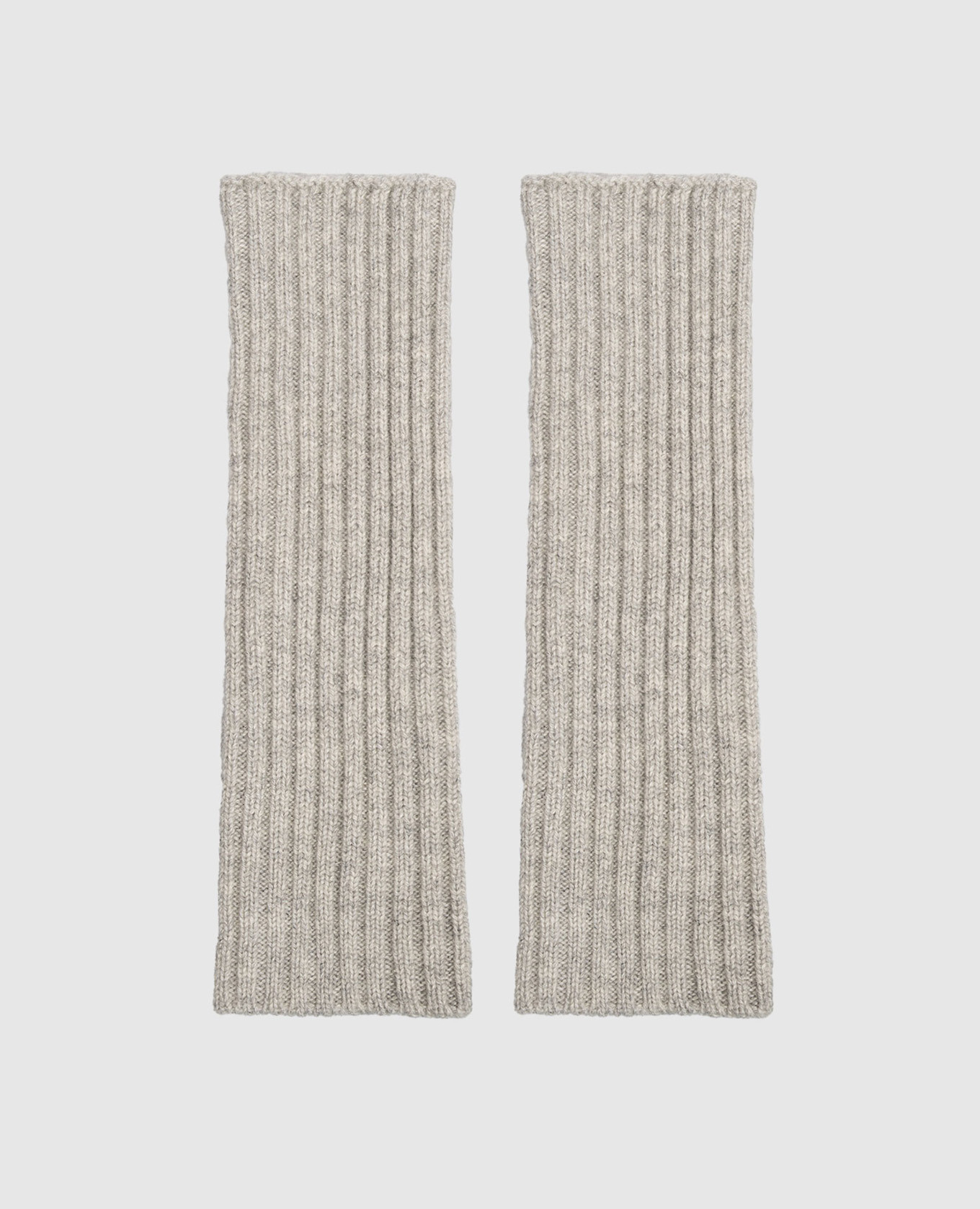 Gray cashmere mittens