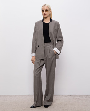 Victoria Beckham Gray wool pants 1226WTR007113A
