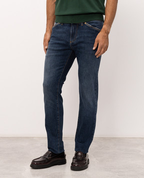 Dolce&Gabbana Blue skinny jeans with logo patch GP23JDG8PN8