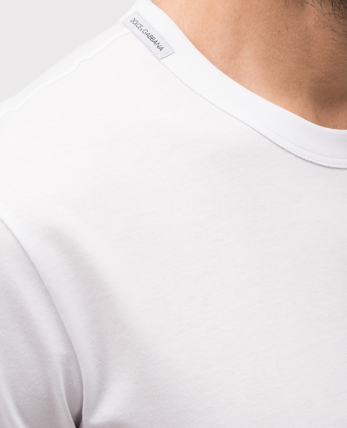 

White T-shirt with logo Dolce&Gabbana