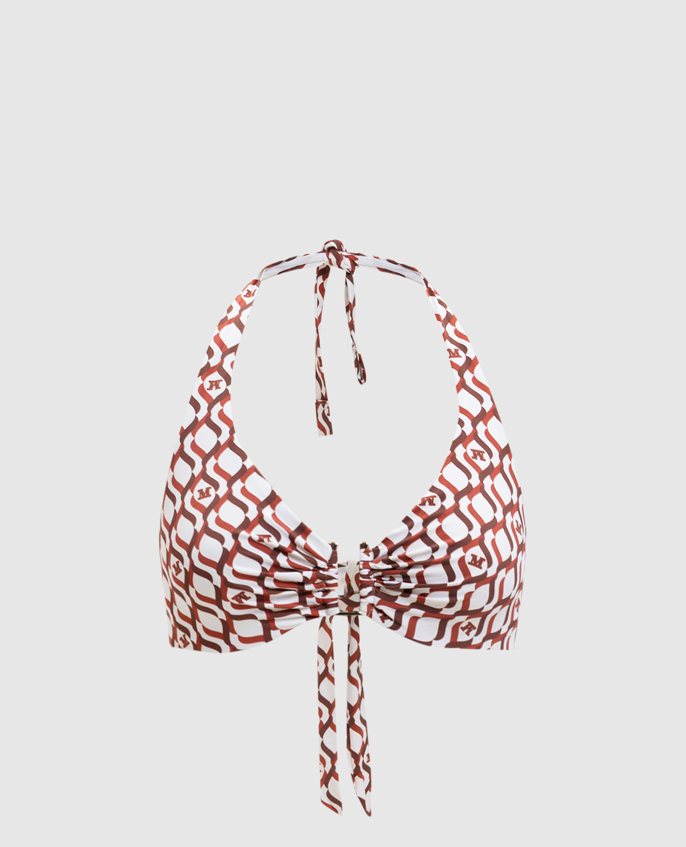 

White HARA swimsuit bodice with branded print Max Mara