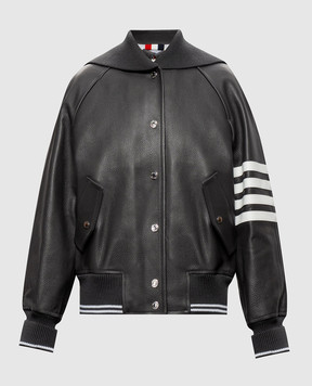 Thom Browne Gray leather jacket FOR133XL0149