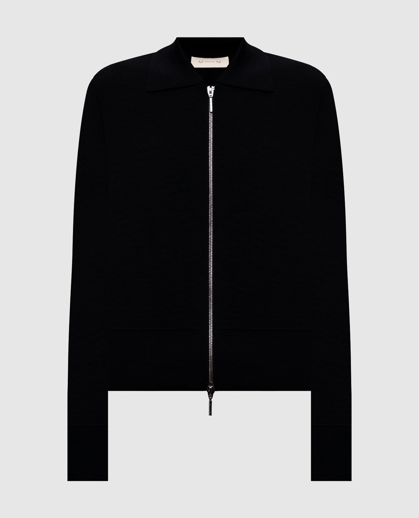 Black wool cardigan