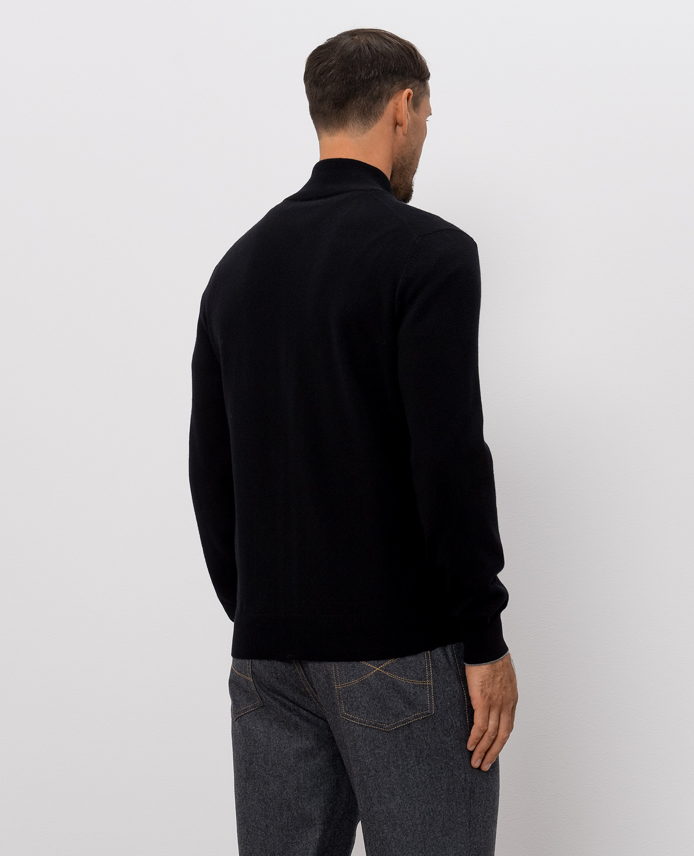 Black cashmere cardigan Brunello Cucinelli 4