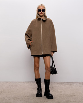 Juun.j Brown coat with wool JW6930W03A