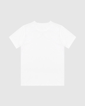 Stefano Ricci Children's white T-shirt with embroidered logo YNH6101510803