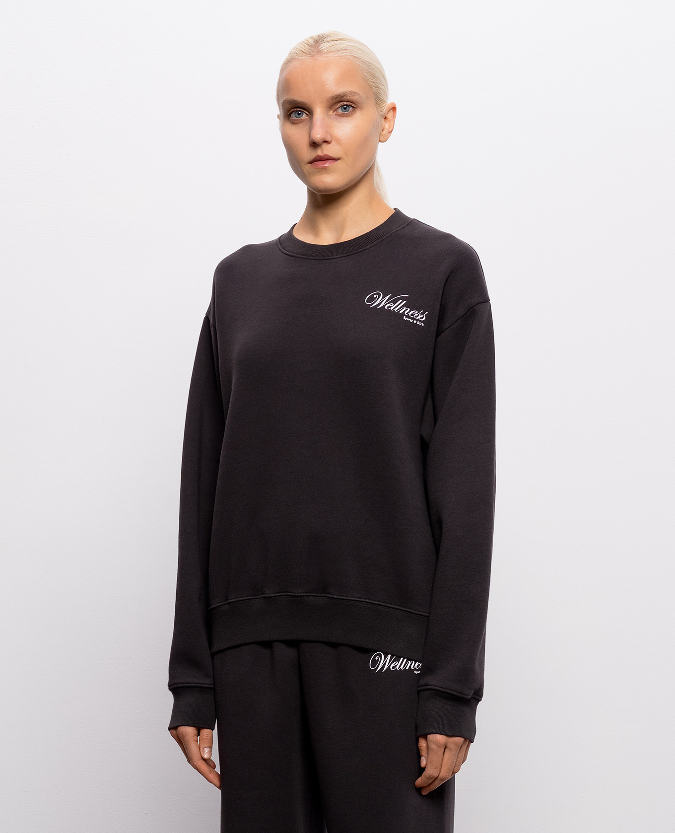 Brown Soho insulated sweatshirt Sporty & Rich 3