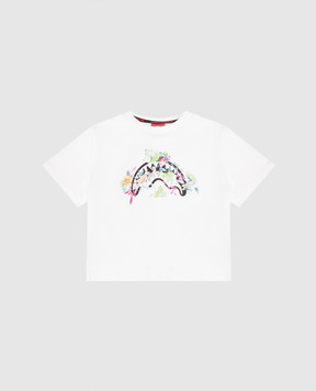 Sprayground Children's white Neon Floral T-shirt SPY961WHT