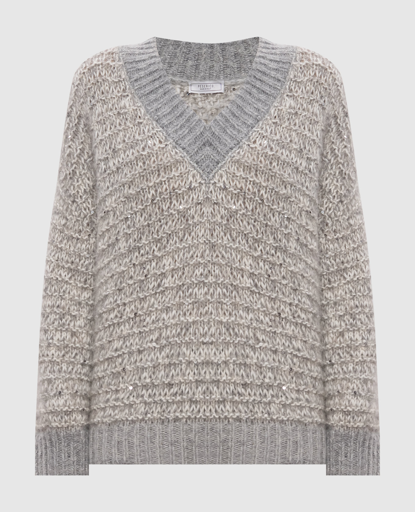 Gray alpaca wool pullover