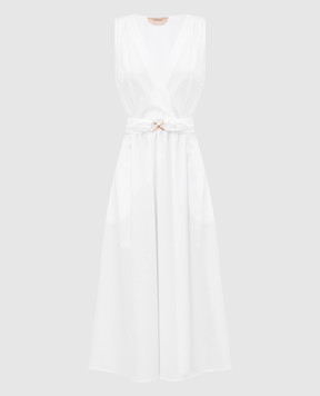 Twinset White dress with metal logo 261TT2161