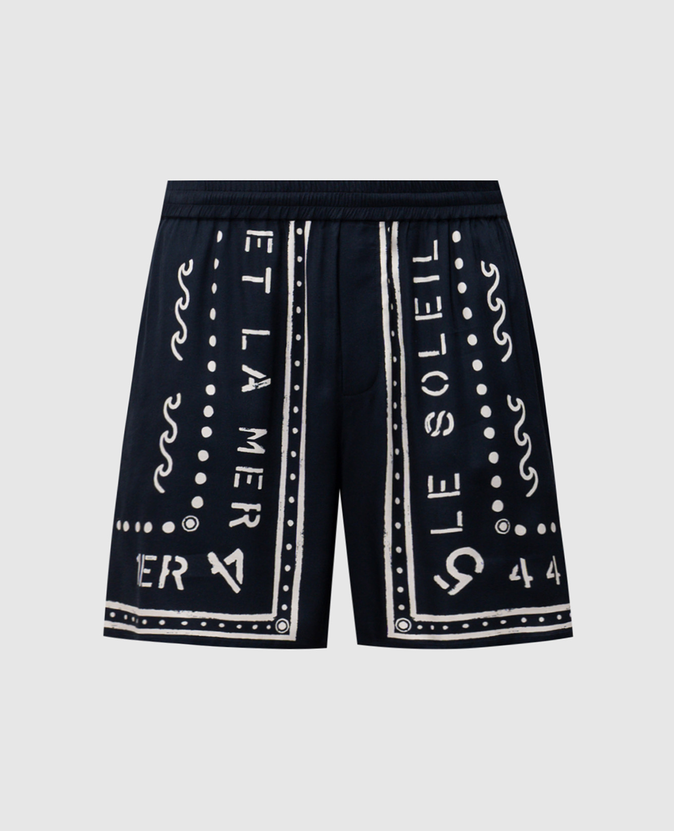 Blue shorts with print