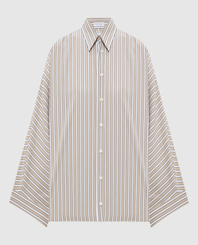 Brunello Cucinelli Beige striped shirt MH749MX716