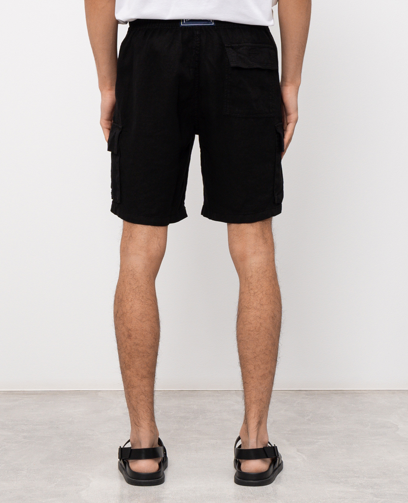 

Black linen cargo shorts Vilebrequin