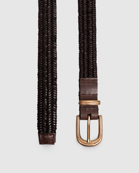 Brunello Cucinelli Brown braided belt M0NAPC228P